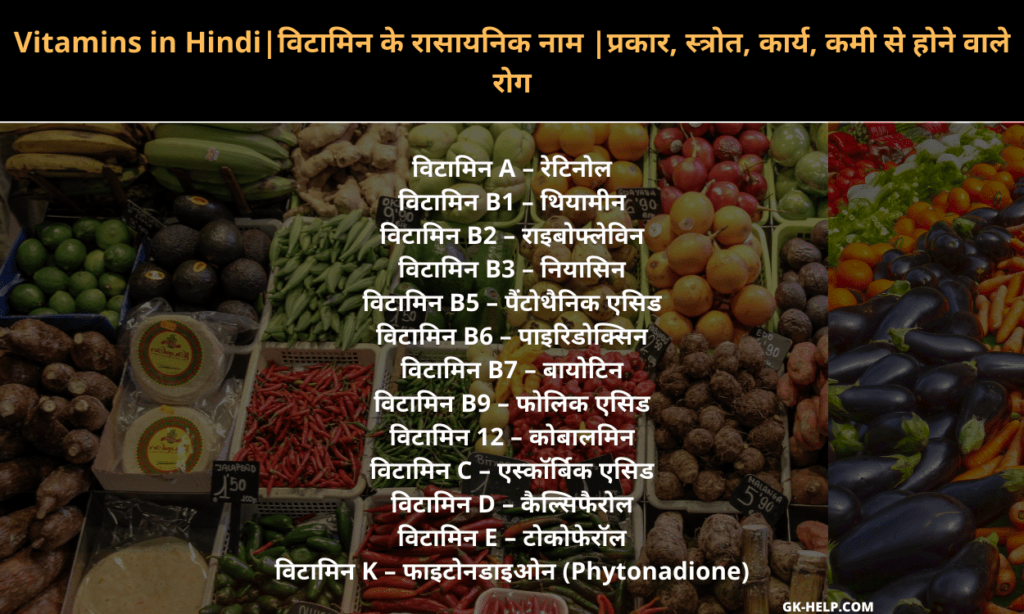 Vitamins in Hindi