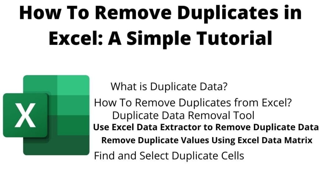 How To Remove Duplicates in Excel