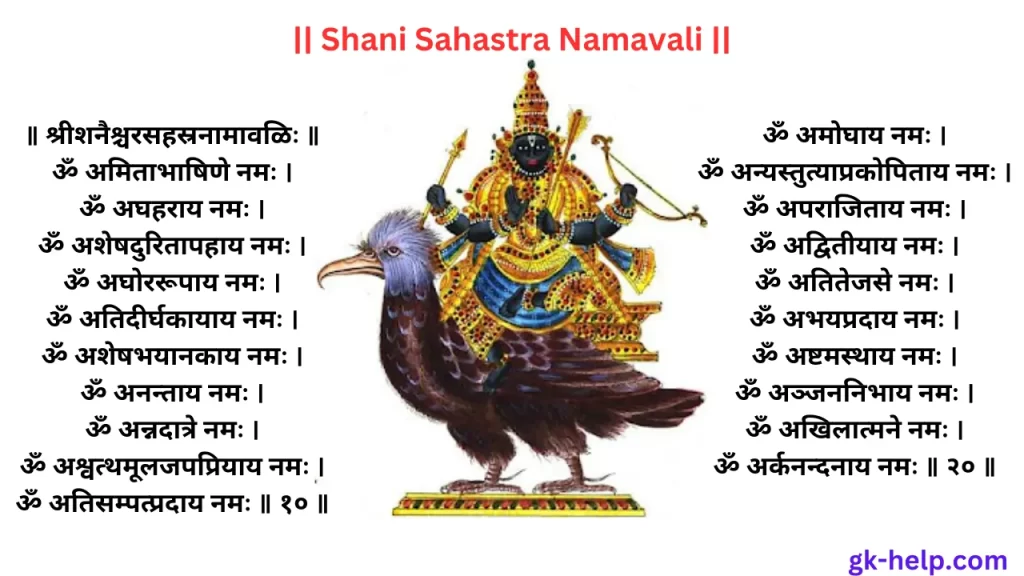 Shani Sahastra Namavali
