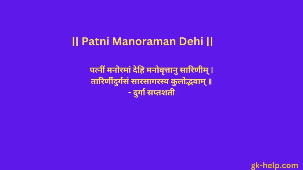Patni Manoraman Dehi