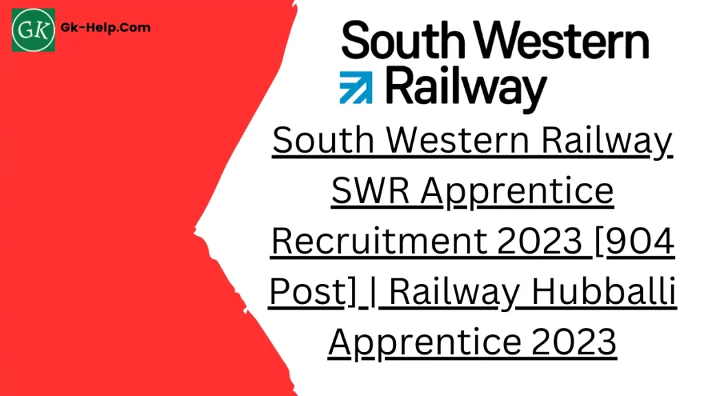 South Western Railway SWR Apprentice Recruitment 2023