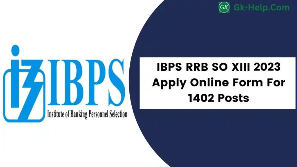 IBPS RRB SO XIII 2023